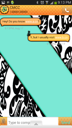 GO SMS THEME TealOrange