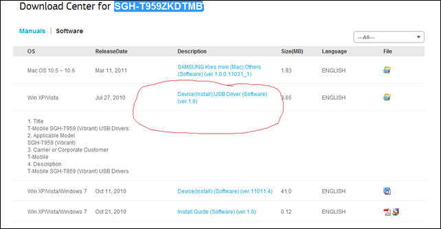 My Note on Solutions.: Install ADB Driver for Samsung ...