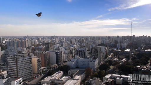 Amazing View from above on Buenos Aires Facing North-West to Colegiales and Parts of Palermo, Argentina