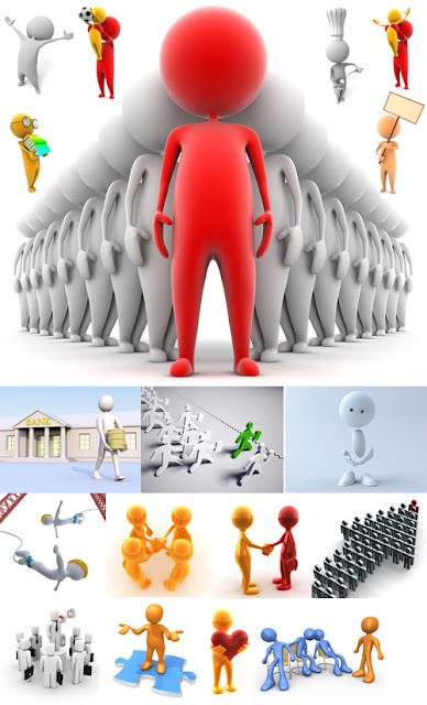 3D Stock image people