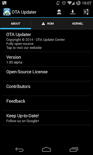 OTA Update Center