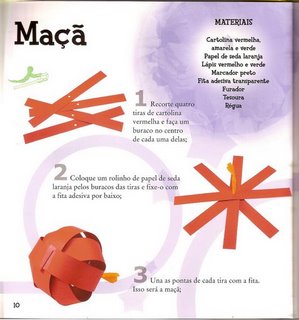 Maçã feita de papel