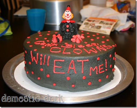 wilton cake class clown evil mocha