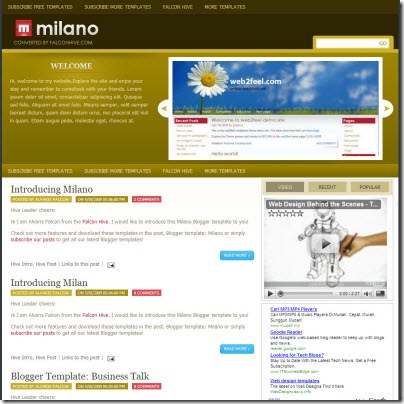 milano blogger template