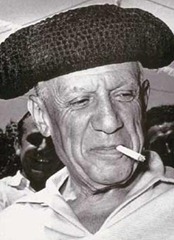 Picasso con montera (fot. André Villers, 1953)