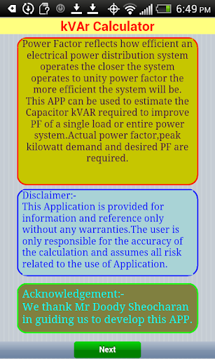 kVAr Calculator