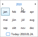 Календарь - выбор месяца