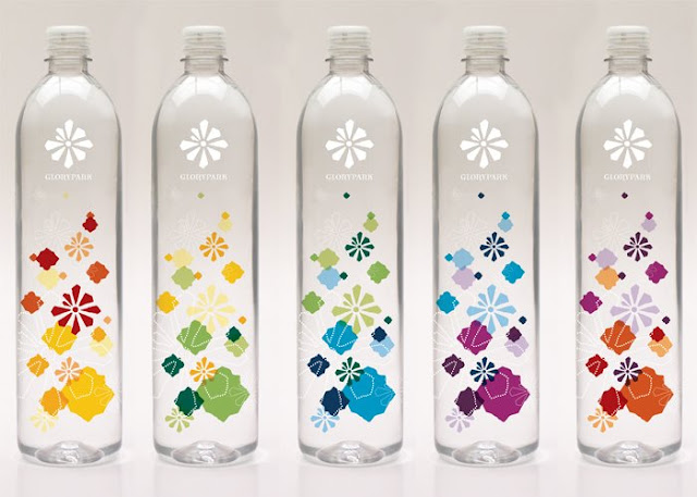 glorypark water bottles concepts on packaging of the world
