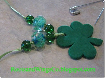 st patricks day necklace fimo clay