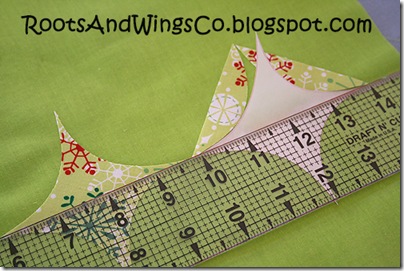 1 use a ruler to line up your appliques