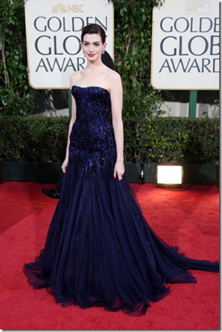 Anne Hathaway in The 66th Annual Golden Globe Awards