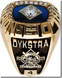 Lenny Dykstra's World Series Ring