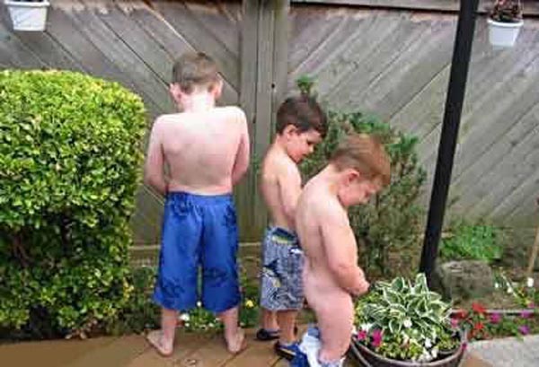 15 reasons why boys need strict parents - Peeing into plants