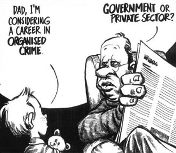 Cartoon of the year - Kid planning a career in organised crime!