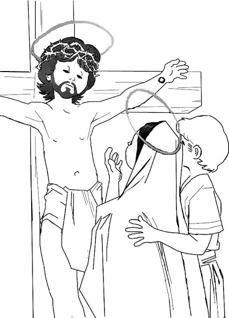Desenhos para colorir de Jesus na cruz