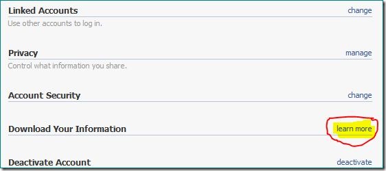 2-facebook-Download Your Information
