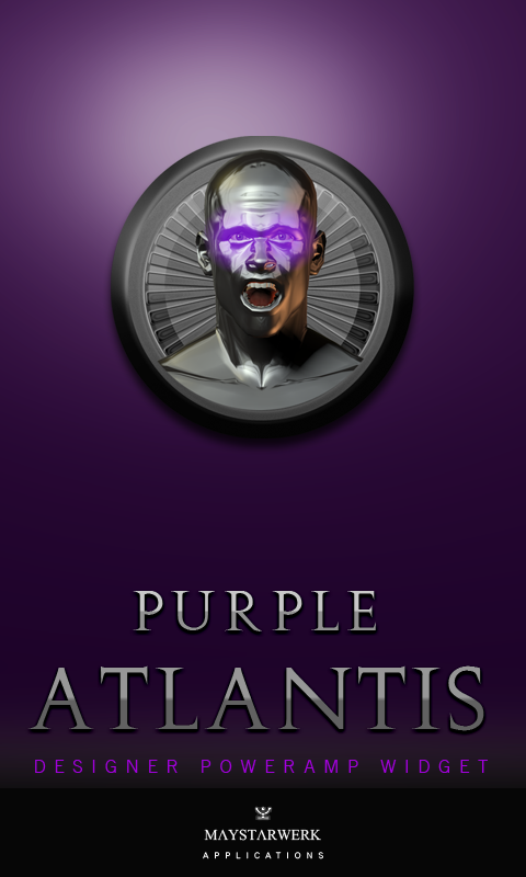 Android application Poweramp Widget Purple Atlanti screenshort