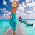 Girl On Boardwalk Cube LWP logo