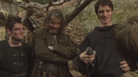 Robin Hood: Lardner's Ring (Mathew Horne as The Fool, Gordon Kennedy as Little John and Harry Lloyd as Will Scarlett)
