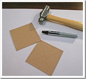 Draw lines and anywhere hole punch for threading ribbon