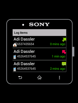 SMS Reader/Log for SmartWatch Screen 3