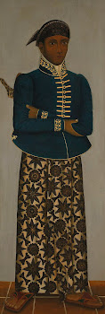Four Javanese court functionaries. Java, c. 1810-1870