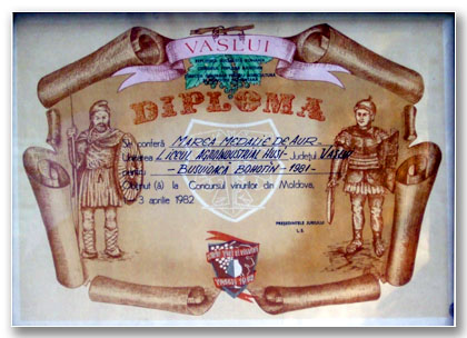 Diplomă Medalia de aur 1982