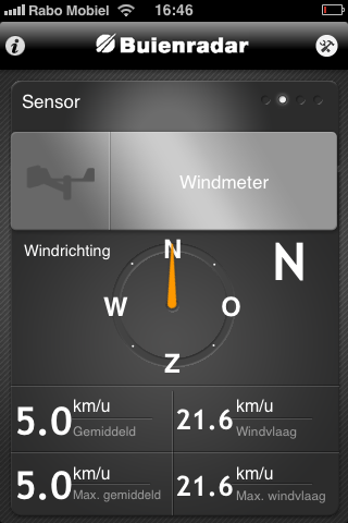 Android application Buienradar weerstation screenshort