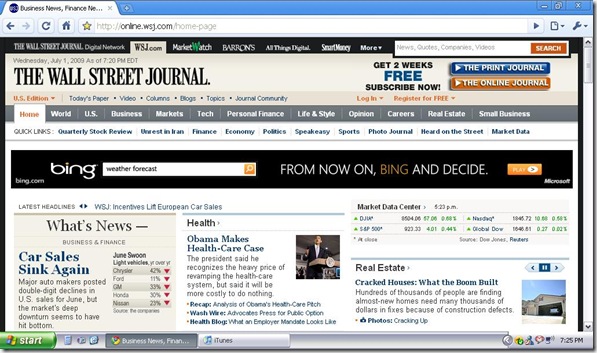 WSJ Bing Ad 7.1.2009