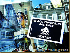 space invaders against sexism