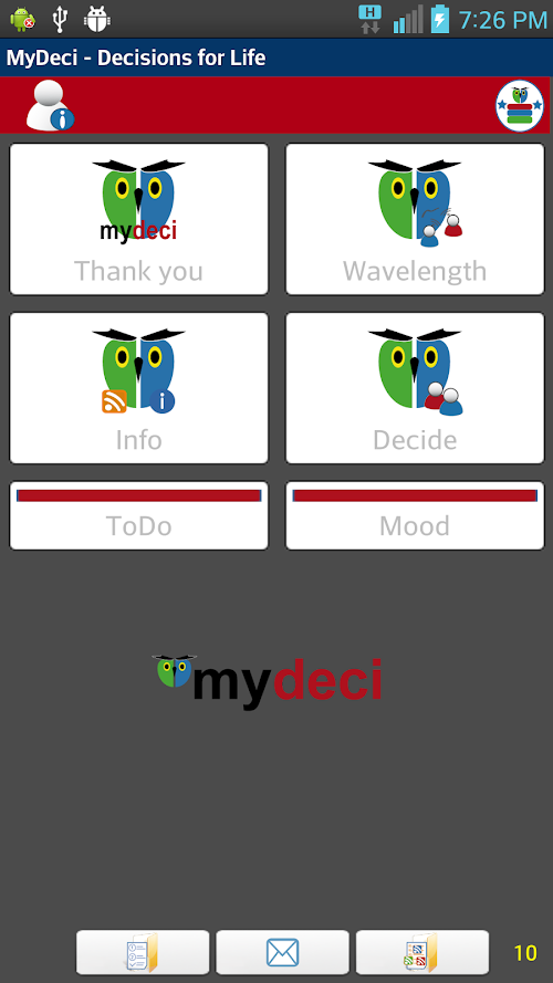 Android application MyDeci - Decisions for Life screenshort