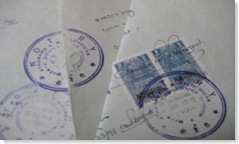 Notary stamp on Portuguese documents of goans