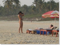 Tourists at majorda beach Goa