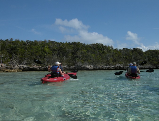 heading out into the lagoon on Half Moon Cay