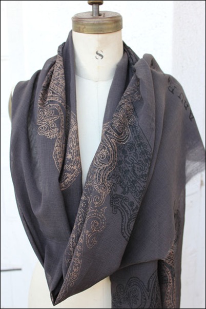 Silk screened scarves