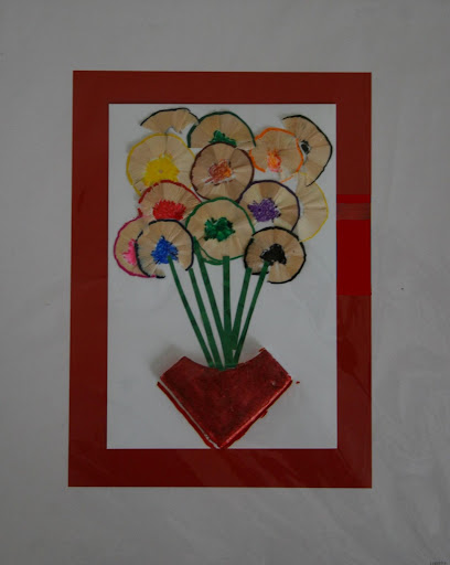 Craft Work : Flowers Using Pencil Scrap - IndusLadies