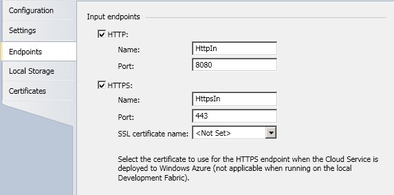 VS2010 RC webrole configuration