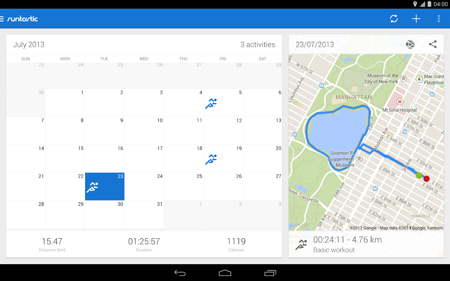 Runtastic PRO - screenshot