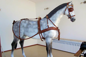 Leather horse harness style 4 carriage driving