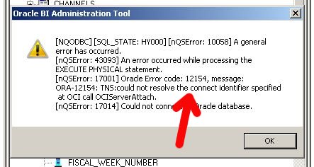 Oraclenerd: Obiee: Ora-12154 Could Not Resolve Connect Identifier