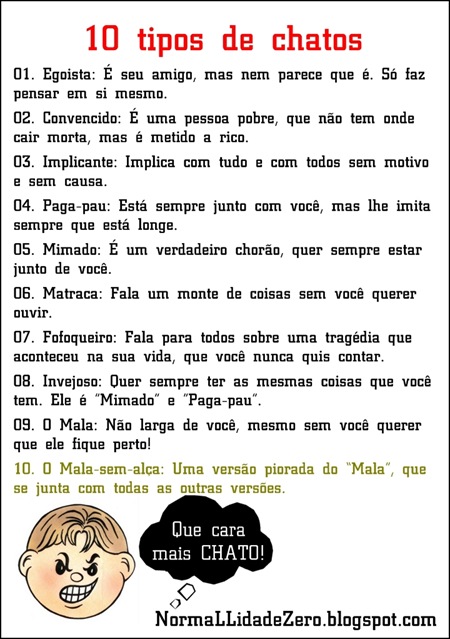 tipos de chato