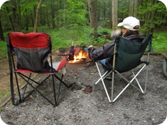 The Navigator enjoys our first campfire!