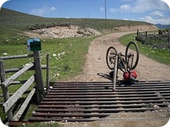 Kent's Bike Meets Fence Post