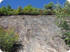Rock face along NC 215