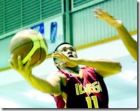 Rio Oblido of the Ilonggo Stingers goes for a layup in their match against Babes Boutique during the BBA Open Challenge Trophy in March. Picture: BT 