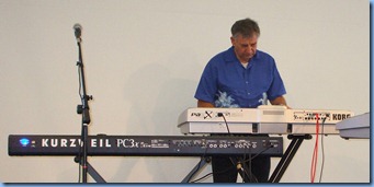 John Bercich putting the Korg Pa1X through its paces