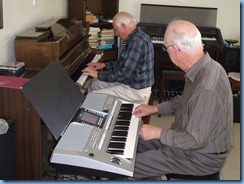 Rob Powell (left) jamming with Peter Brophy
