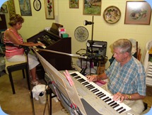 Carole Littlejohn accompanying Michael Bramley and using the GA1 as a full keyboard piano very effectlvely