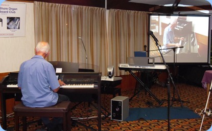 Our surprise guest artist, John Perkin, played six great songs for us on our Clavinova. John played with the rhythm/styles very well and had little chance to familiarize with the Clavinova.