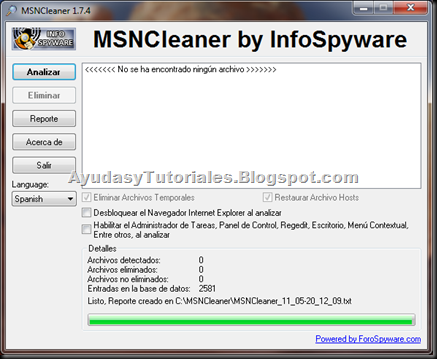 MSN Cleaner - AyudasyTutoriales